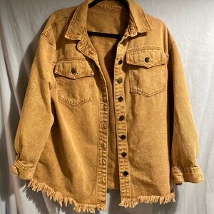 Yellow denim jacket